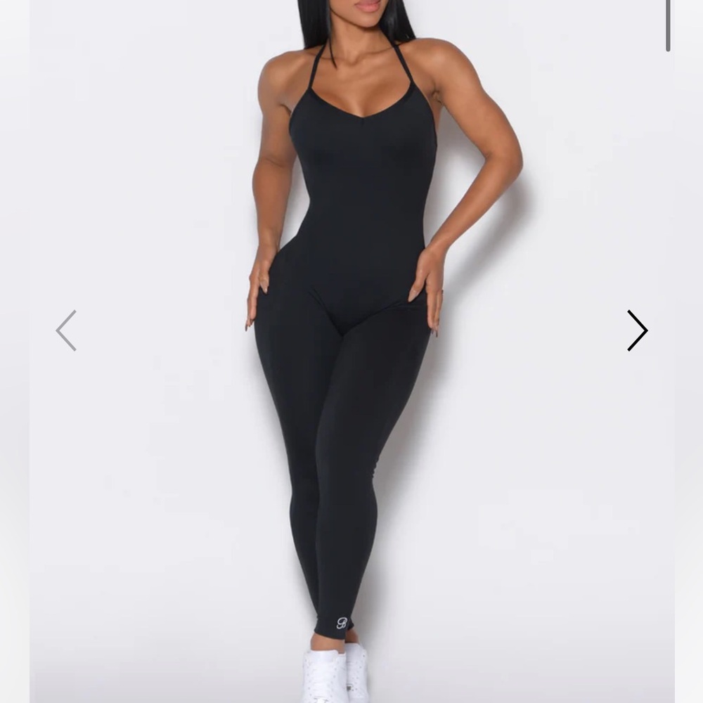Bombshell Sportswear Black Jumpsuit Sleek Design